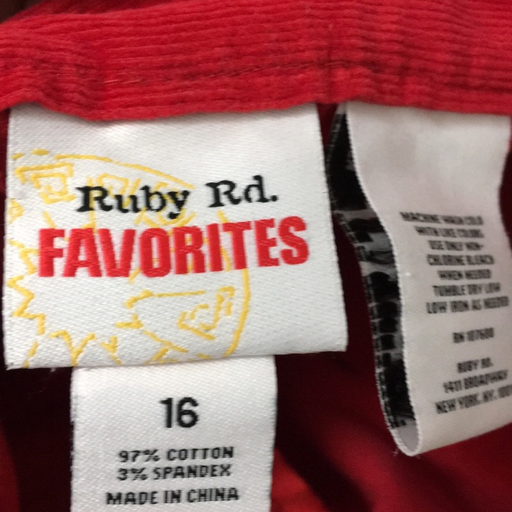 Ruby Rd red pants - Picture 4 of 4